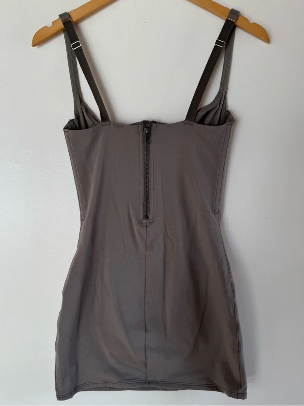 SKIMS Cotton Corset Dress - Charcoal - Picture 2 of 5